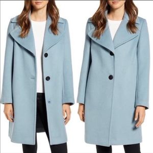 Sam Edelman Single Breasted Light Blue Wool 4 NWT